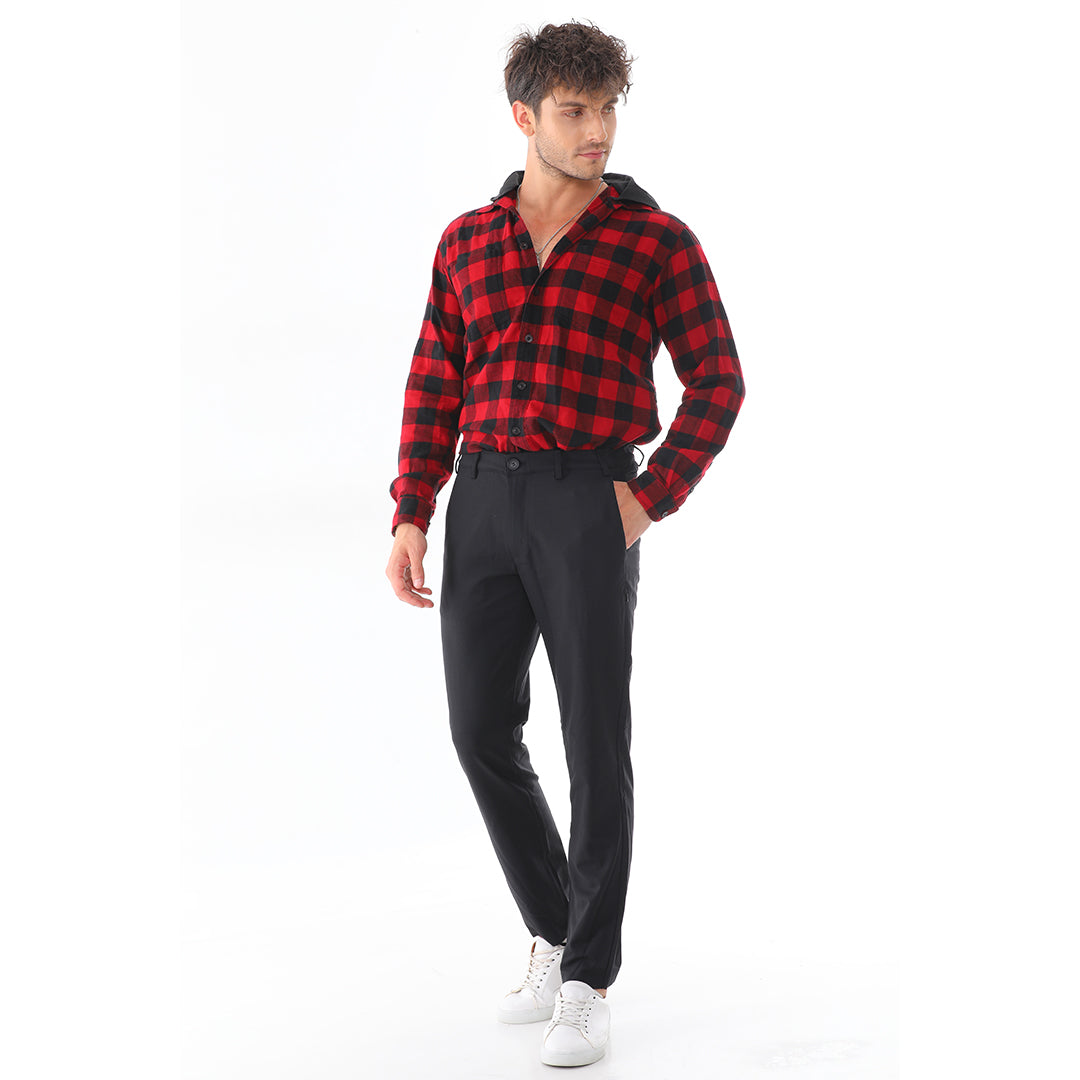 Voyager - Merino Wool Plaid Shirt (Detachable Hood)