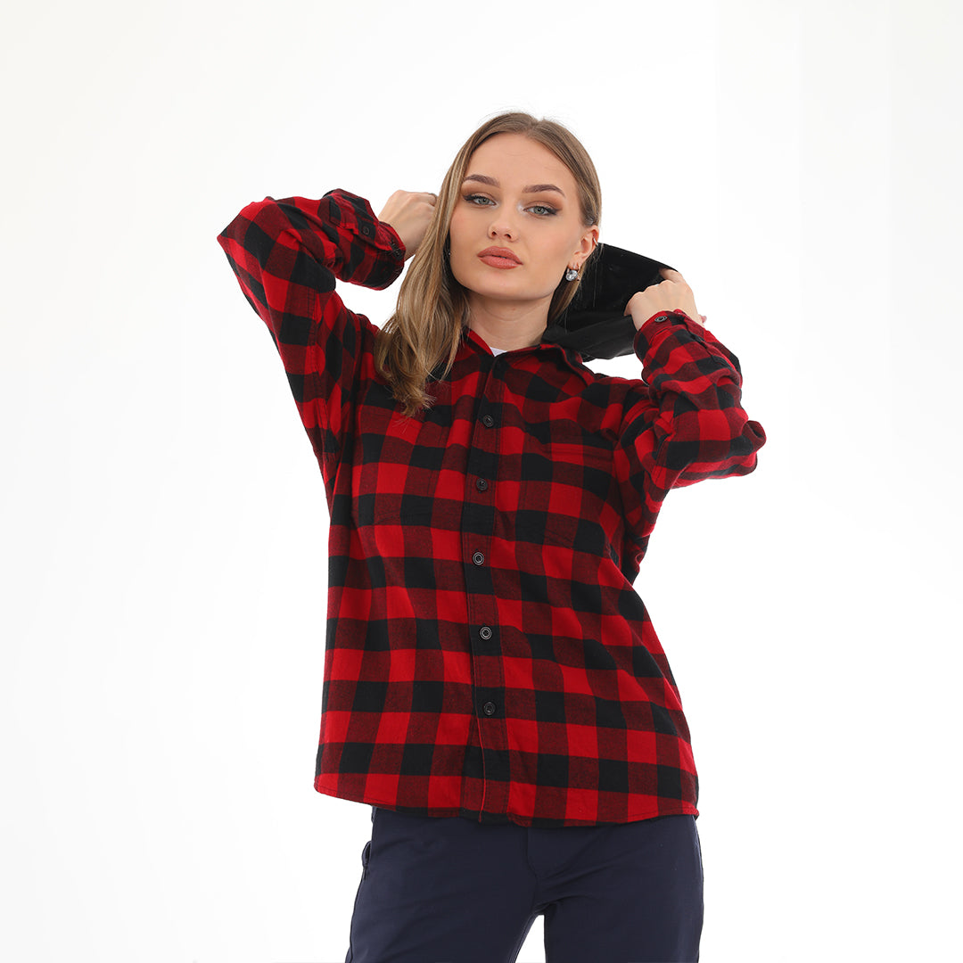 Voyager - Merino Wool Plaid Shirt (Detachable Hood)
