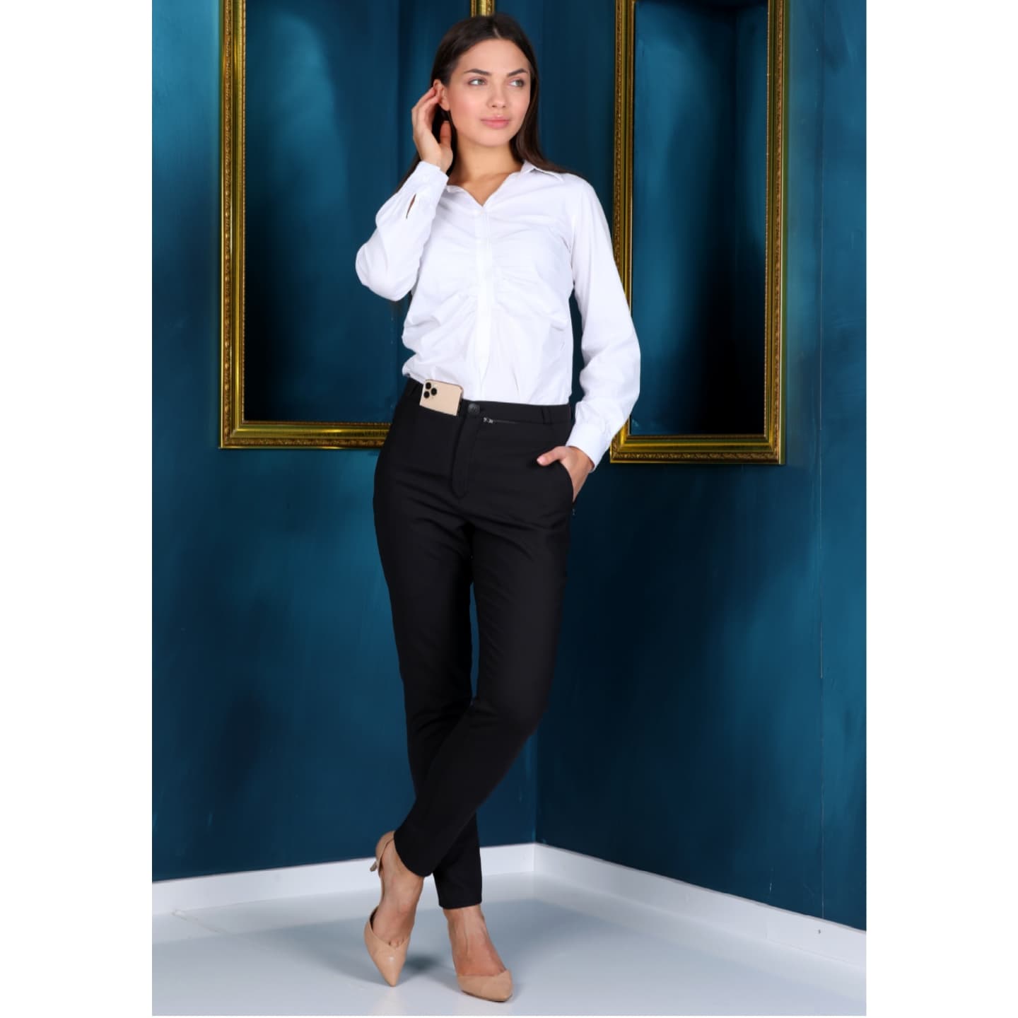Women's Merino Wool Elope Pant Blue/Black/Grey