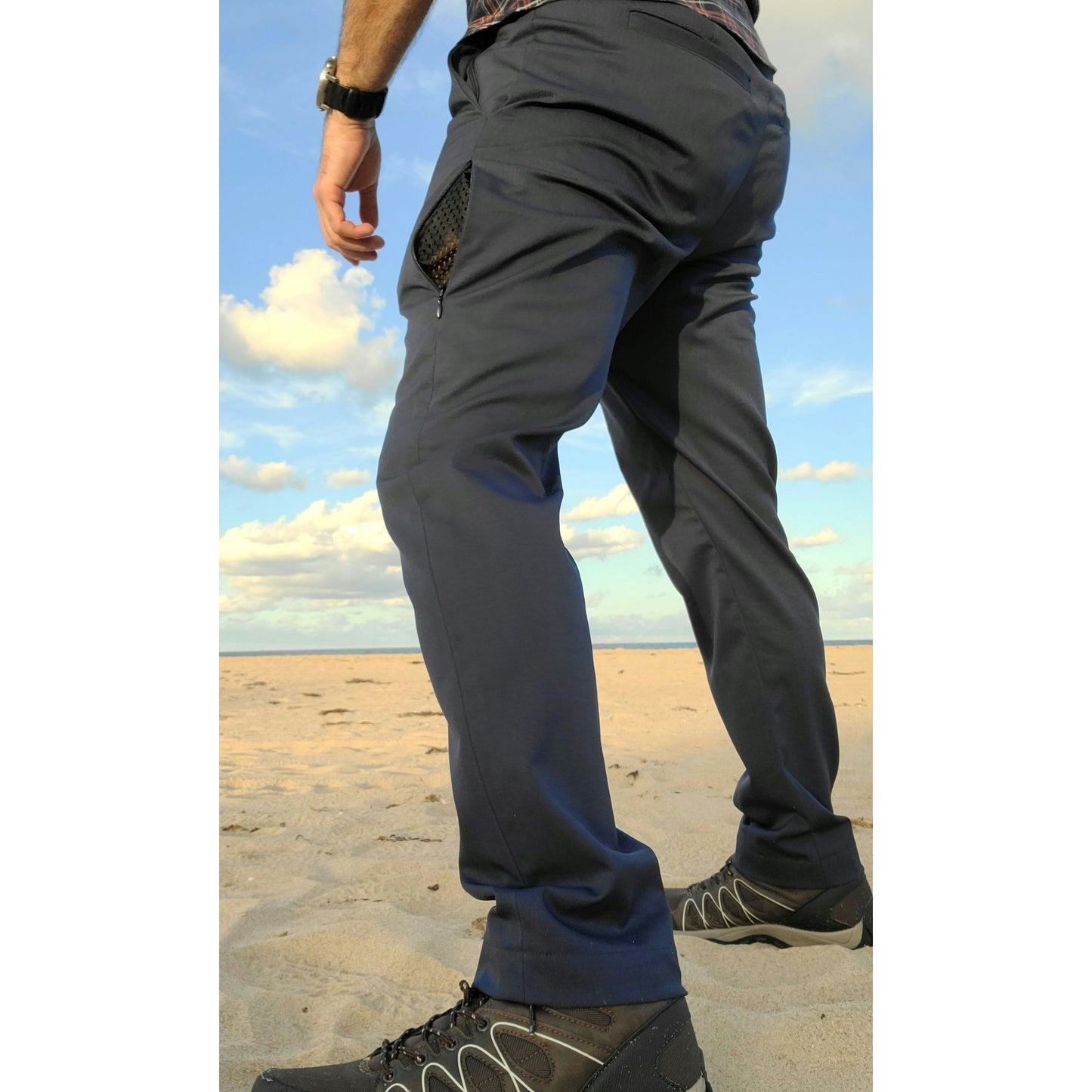 Merino Wool Pant V2 Blue/Grey/Black