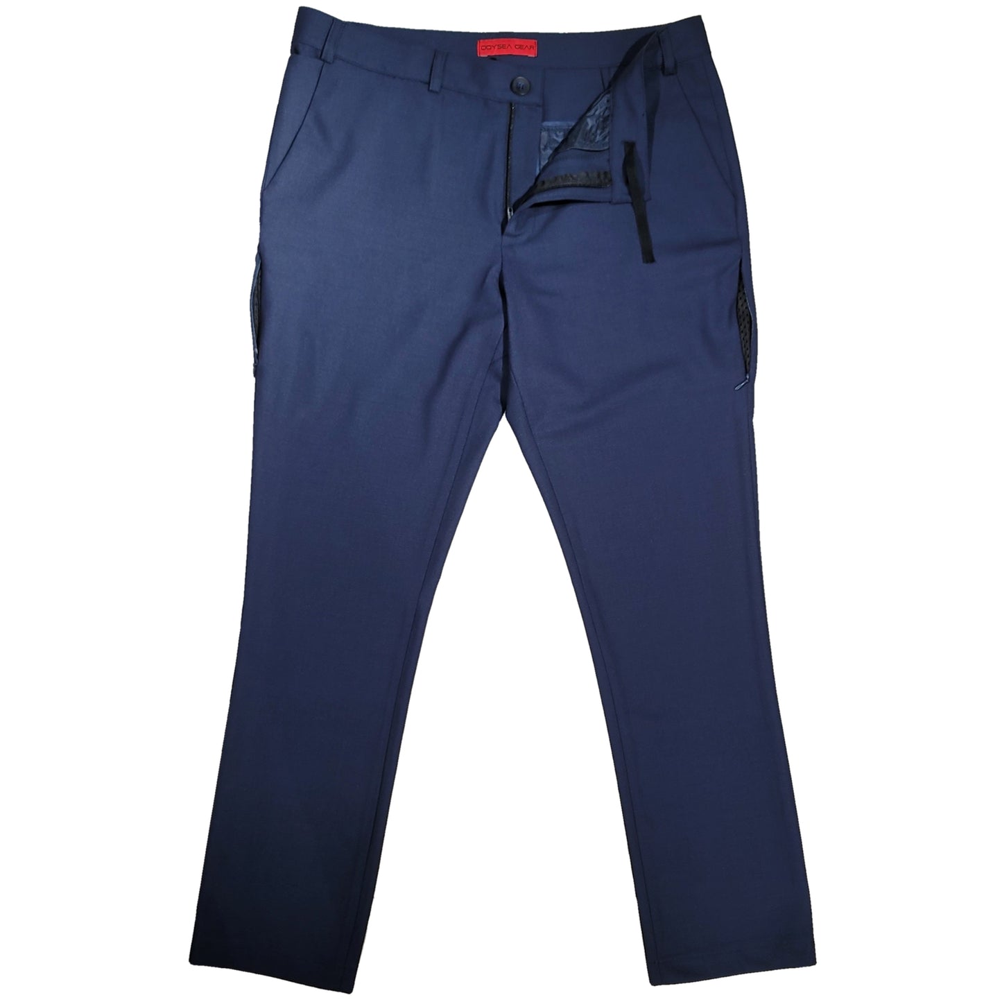 Merino Wool Chino in Blue/Grey/Black