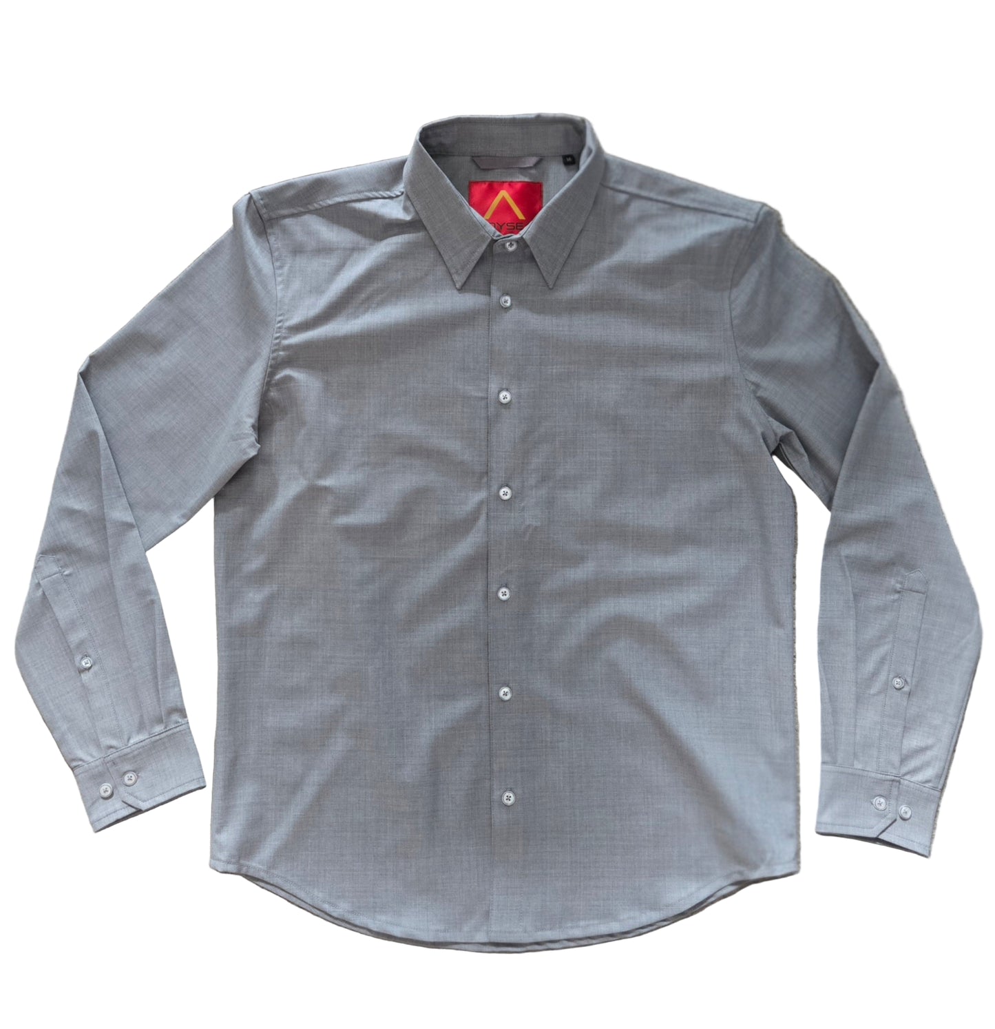 Jet-set Merino Wool Long sleeve button-up shirt - light grey