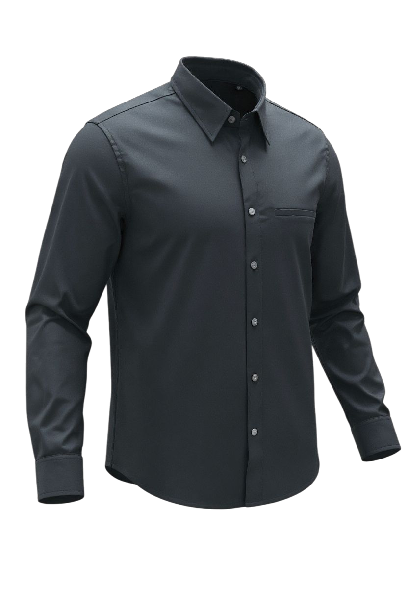 Jet-set Chest Pocket -  Merino Wool Long sleeve button-up
